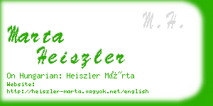 marta heiszler business card